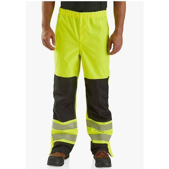 Carhartt Men's High-Visibility Class E Waterproof Pant-Brite Lime-X-Large - Picture 1 of 8
